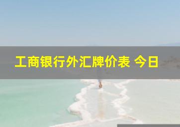 工商银行外汇牌价表 今日